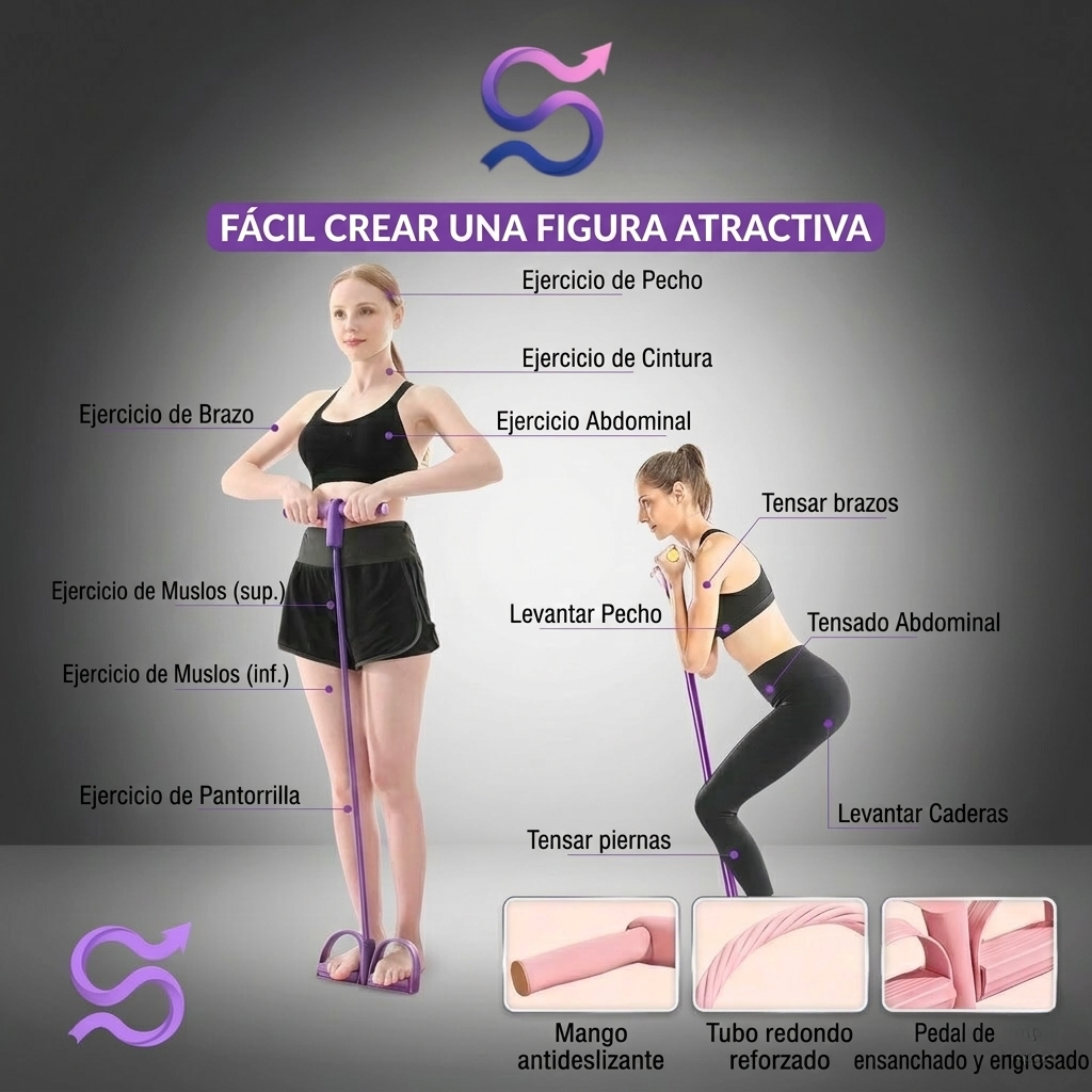 Banda de Resistencia Multifuncional con Pedales